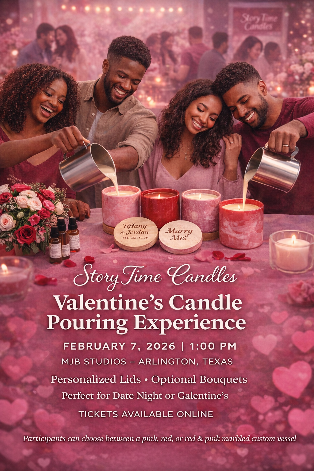 Valentines Candle Pour Class